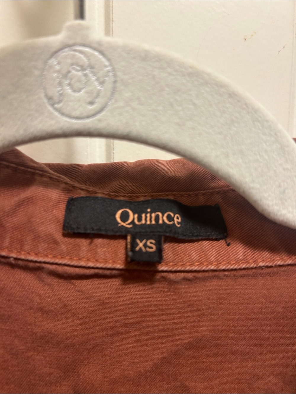 Quince Rust-Tone Button-Front Blouse - Picture 2 of 5